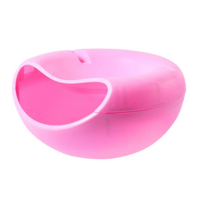 Чинии за храна Купа с креативна форма Пластмасова двуслойна кутия за съхранение на закуски Мързелива чиния с плодове Чиния с артефакт