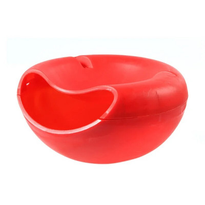 Чинии за храна Купа с креативна форма Пластмасова двуслойна кутия за съхранение на закуски Мързелива чиния с плодове Чиния с артефакт