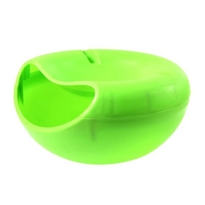 Чинии за храна Купа с креативна форма Пластмасова двуслойна кутия за съхранение на закуски Мързелива чиния с плодове Чиния с артефакт