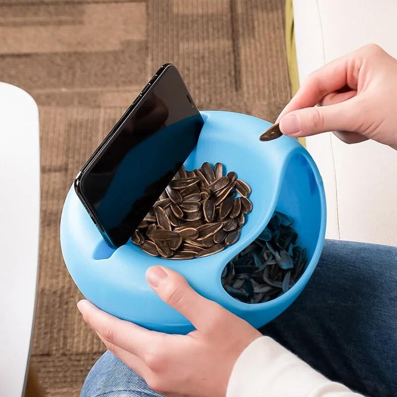 Tányérok ételhez Kreatív formájú tál műanyag dupla rétegű snack tároló doboz Lusta gyümölcstál műtárgytál