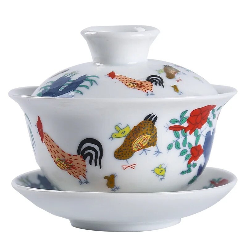 Kínai hagyományok gai wan teáskészlet Bone China teáskészletek Dehua gaiwan teás porcelán edénykészlet utazáshoz Gyönyörű és egyszerű vízforraló