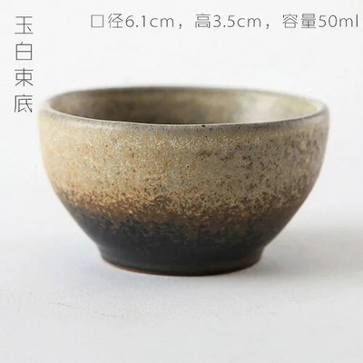 Странна и семпла керамична чаша за кафе Чаша за чай Кунг-фу чаши за чай Ръчно изработена груба керамика Чаши за матча Купички за чай Чаена церемония
