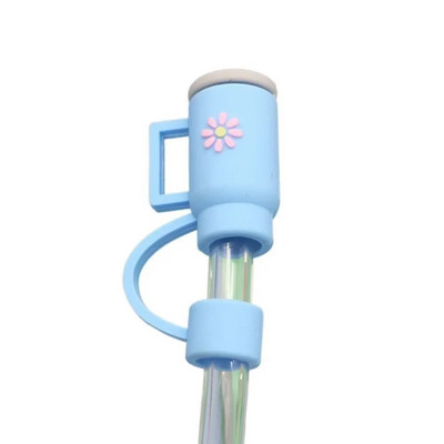2 τμχ Κύπελλο Stanley Cup Straw Topper Δημιουργικό πολύχρωμο κάλυμμα σιλικόνης Stanley Straw ανθεκτικό στη σκόνη Hygienic Kids