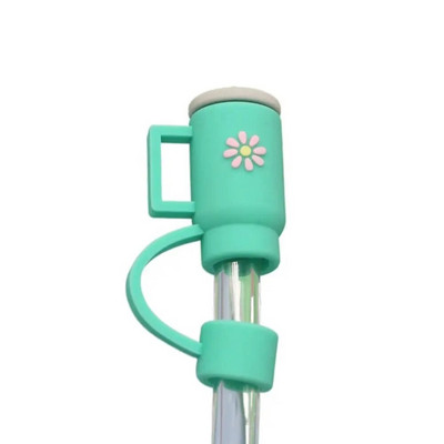 2 τμχ Κύπελλο Stanley Cup Straw Topper Δημιουργικό πολύχρωμο κάλυμμα σιλικόνης Stanley Straw ανθεκτικό στη σκόνη Hygienic Kids