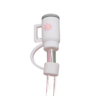 2 τμχ Κύπελλο Stanley Cup Straw Topper Δημιουργικό πολύχρωμο κάλυμμα σιλικόνης Stanley Straw ανθεκτικό στη σκόνη Hygienic Kids