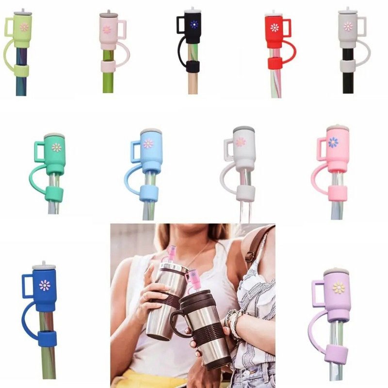 2db csésze alakú Stanley csésze szalmafedő kreatív többszínű szilikon Stanley szalmatakaró porálló higiénikus gyerekeknek