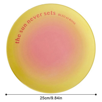 Скандинавска трапезарна чиния Кръгла чиния от бамбукови влакна с принт за сервиране на салата, десерт, торта, плодова чиния за храна Кухненски консумативи 20 см