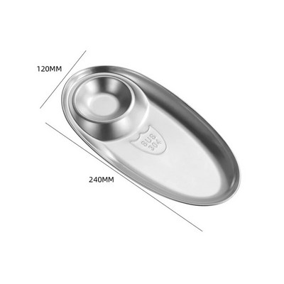 Поднос за вечеря от неръждаема стомана Контейнер за обяд Ястие за закуска Чиния с кнедли Предястие Сервиране на пържени картофки Плато Кухненски джаджи