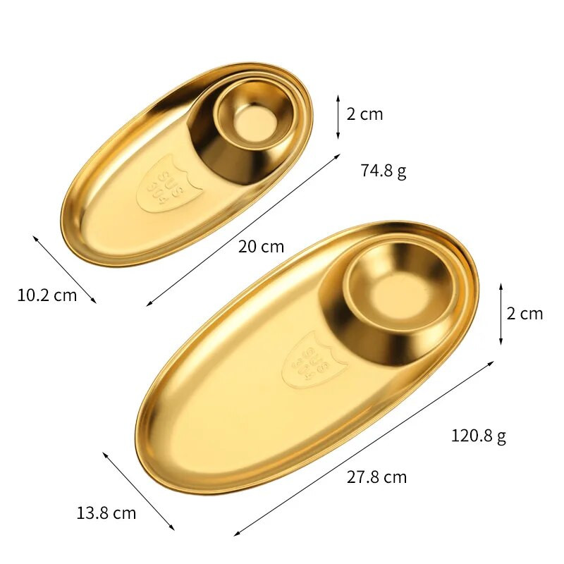 Rozsdamentes acél Vacsoratálca Ebédtartály Uzsonnatál gombóc tányér Előétel Tálalás sült krumpli tál Konyhai kütyük