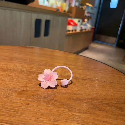 Kawaii Cherry Straw Cover Dust Cap Silicone Cute Straw Toppers For Tumbler Drinking Charm Διακοσμητικό κάλυμμα για καλαμάκια 8mm 1 ΤΜ