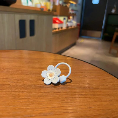 Kawaii Cherry Straw Cover Dust Cap Silicone Cute Straw Toppers For Tumbler Drinking Charm Διακοσμητικό κάλυμμα για καλαμάκια 8mm 1 ΤΜ