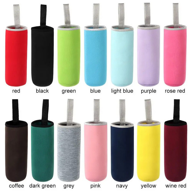 Hasznos 550 ml-es sport vizes palackfedél neoprén szigetelő hüvelyes táska tok Hordozható vákuum csésze tasak Sport kemping kiegészítők