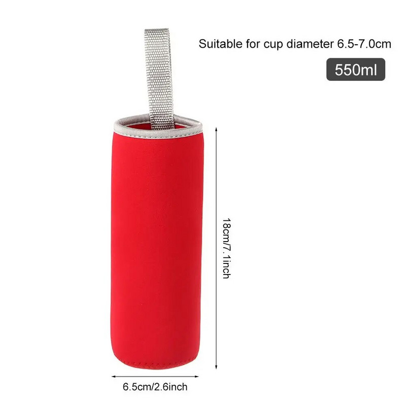 Hasznos 550 ml-es sport vizes palackfedél neoprén szigetelő hüvelyes táska tok Hordozható vákuum csésze tasak Sport kemping kiegészítők