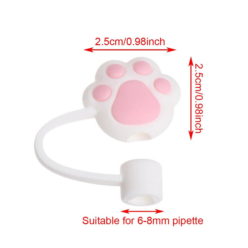 Kreatív szilikon szívószálas dugó, újrafelhasználható ivóporos kupak üvegpohár Tartozékok Rajzfilm Dugók Tippek Takarás Konyhai Italedények Tisztítása