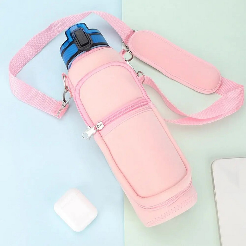 Vizes palackhuzatok Neoprén kézi keresztben vállon vízforraló hordtáska pántokkal kültéri ivóeszköz tartozék