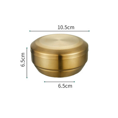 Корейска купа за ориз от неръждаема стомана 304 с капак Двуслойна супа против изгаряне Купи за сервиране на храна Контейнер Кухненски прибори