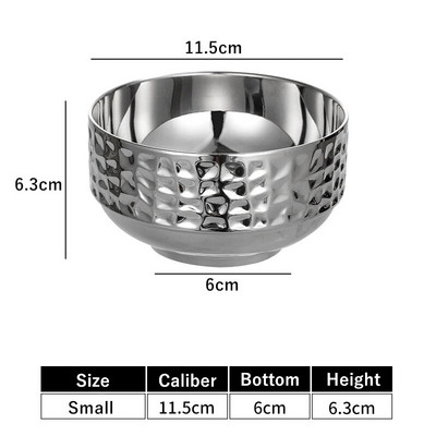 304 диамантена шарка от неръждаема стомана Ramen купа за ориз против изгаряне салата каша супа купа на пара кухненска посуда контейнер за храна