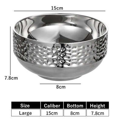 304 диамантена шарка от неръждаема стомана Ramen купа за ориз против изгаряне салата каша супа купа на пара кухненска посуда контейнер за храна