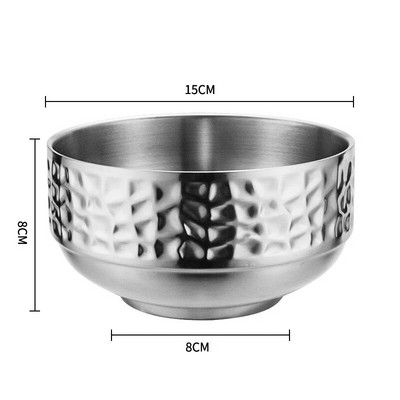 304 диамантена шарка от неръждаема стомана Ramen купа за ориз против изгаряне салата каша супа купа на пара кухненска посуда контейнер за храна