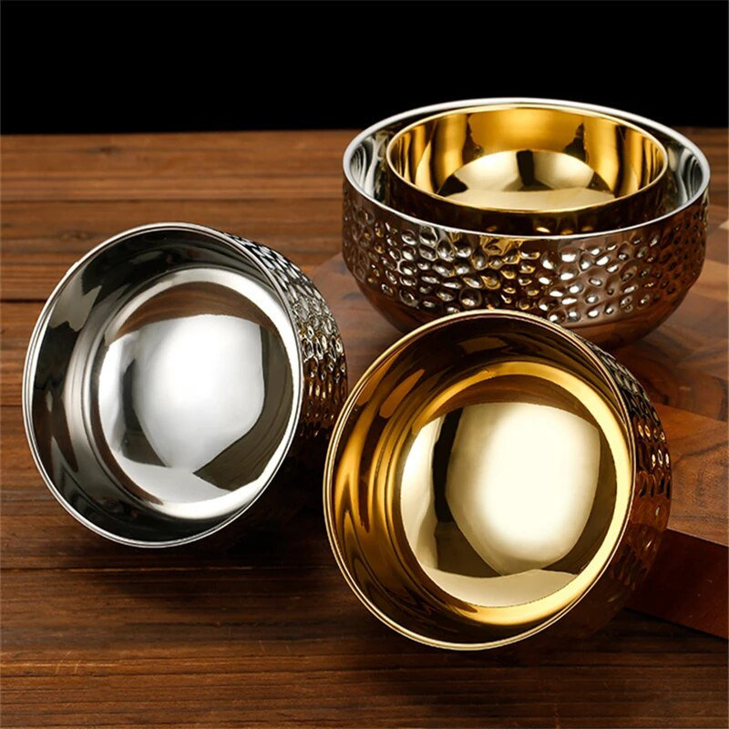 304 Rozsdamentes acél gyémánt mintás Ramen rizstál forrázásgátló saláta zabkása leves párolt tál konyhai étkészlet ételtartó