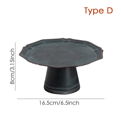 Ретро желязна тава за компот Ръчно изработена реколта за съхранение Поднос за сервиране Изработена чиния с плодове Реквизит за фотография на храна Декорация за домашна кухня