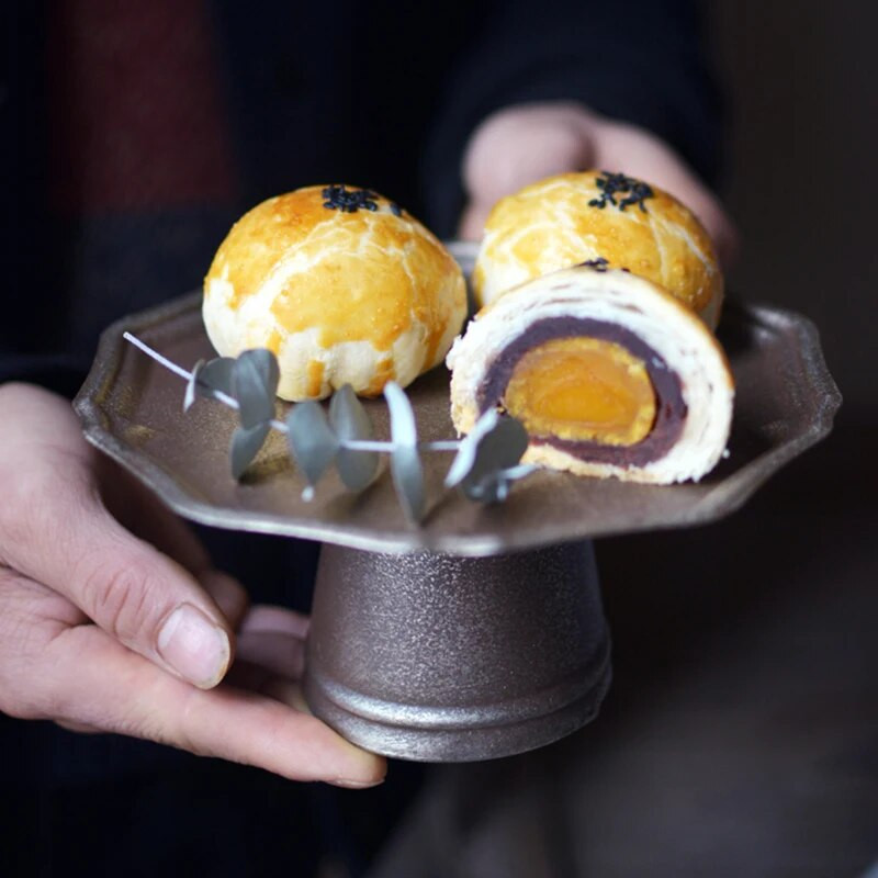 Retro vas kompóttálca Kézműves Vintage Tárolótálca Kézműves Gyümölcstányér Ételfotózás Kellék Otthon Konyha Dekoráció