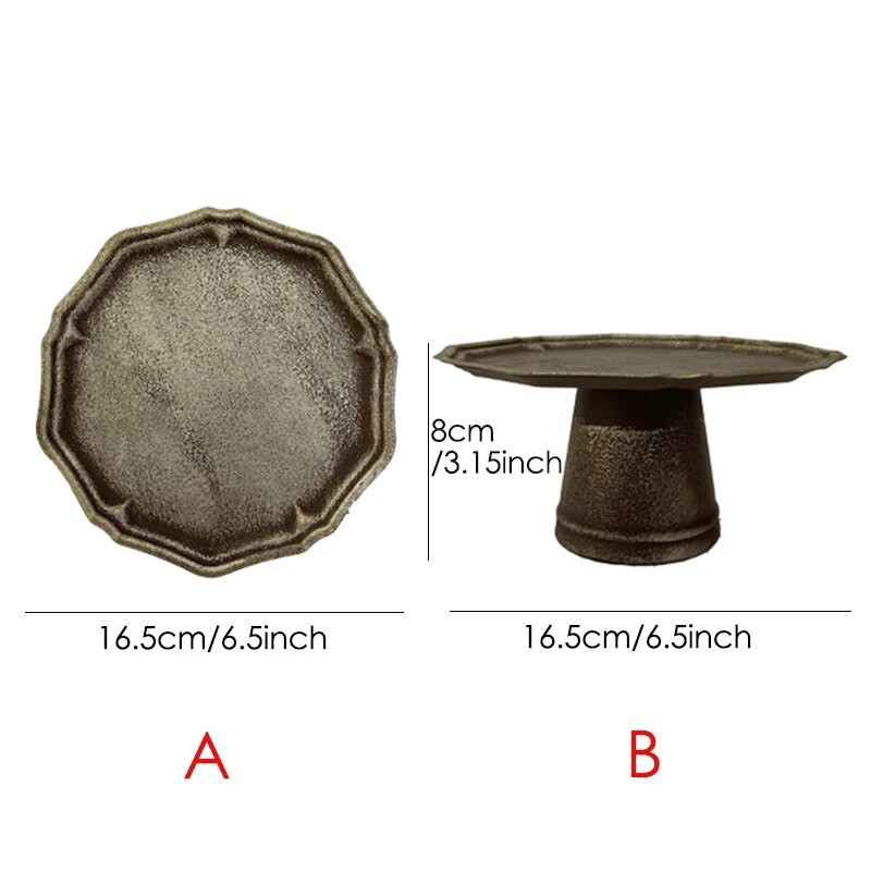 Retro vas kompóttálca Kézműves Vintage Tárolótálca Kézműves Gyümölcstányér Ételfotózás Kellék Otthon Konyha Dekoráció