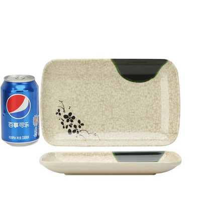 Цветно меламиново ястие Барбекю Шишче на скара Пластмасова чиния Чиния Правоъгълна имитация на порцеланово ястие Ресторант Снек Ястие с паста