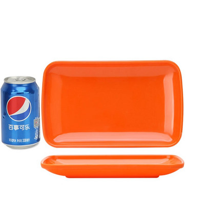 Цветно меламиново ястие Барбекю Шишче на скара Пластмасова чиния Чиния Правоъгълна имитация на порцеланово ястие Ресторант Снек Ястие с паста