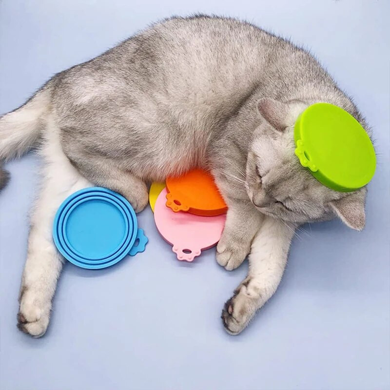 3 az 1-ben Élelmiszer-minőségű konzerv fedél Kisállat gabona zárt fedél Szilikon frissen tartó csésze fedél Tál fedél Puha univerzális zárt tároló