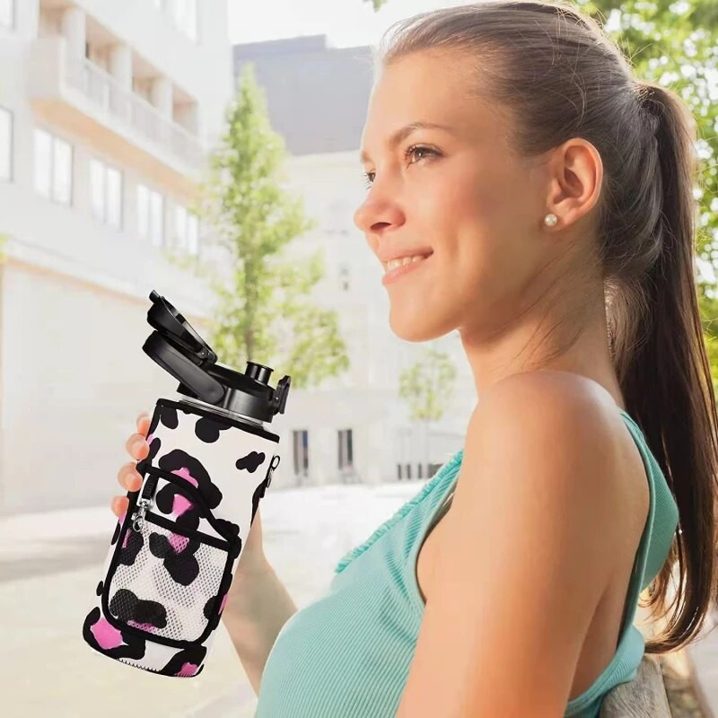 2 literes vizespalackfedél szigetelő hüvely táska pohártartó palacktartó táska pánttal hordozható kempingezéshez kültéri sport italtáska