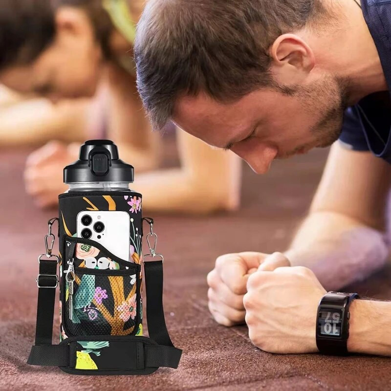 2 literes vizespalackfedél szigetelő hüvely táska pohártartó palacktartó táska pánttal hordozható kempingezéshez kültéri sport italtáska