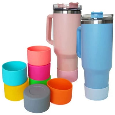 7,5 cm silikoninio puodelio batas Stanley puodeliui Priedai Stanley Tumbler Quencher Adventure 40oz & IceFlow 20oz 30oz Apsauginis