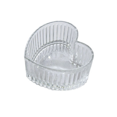 Любов Стъклени купи във формата на сърце Буркан за бонбони Сладолед Десертни закуски Ястия Чаша с плодове Всекидневна Чиния със сушени плодове Захарница