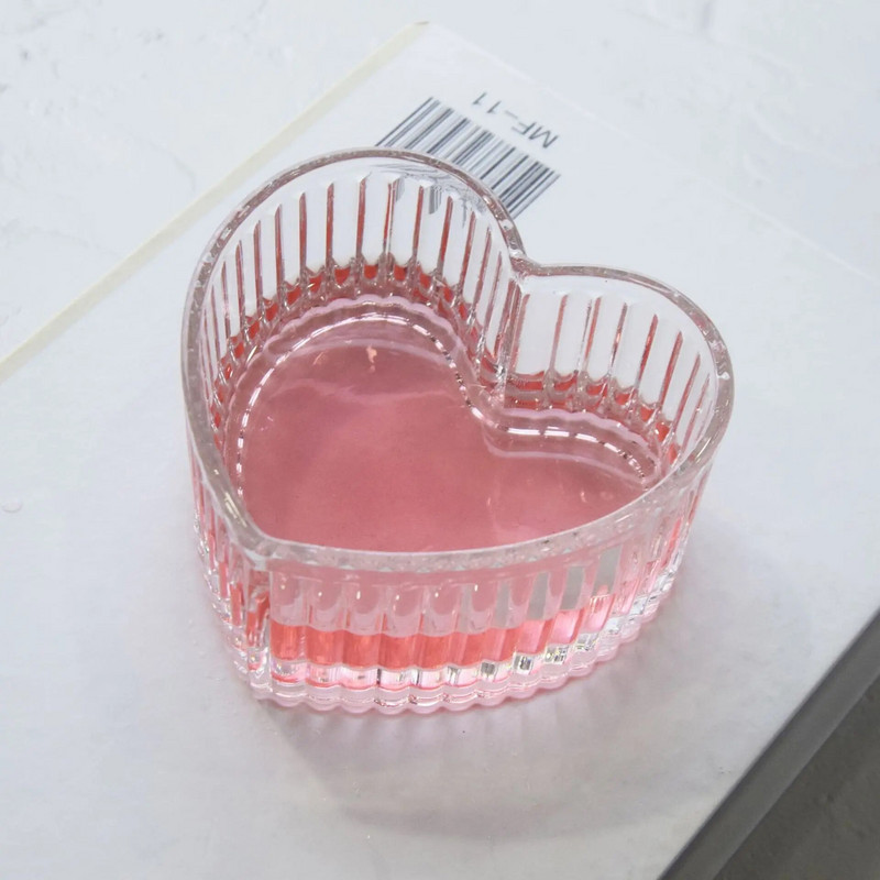 Szerelem szív alakú üvegtálak cukorka üvegek fagylalt desszertek rágcsálnivalók edények gyümölcspohár Nappali szárított gyümölcstál cukortál