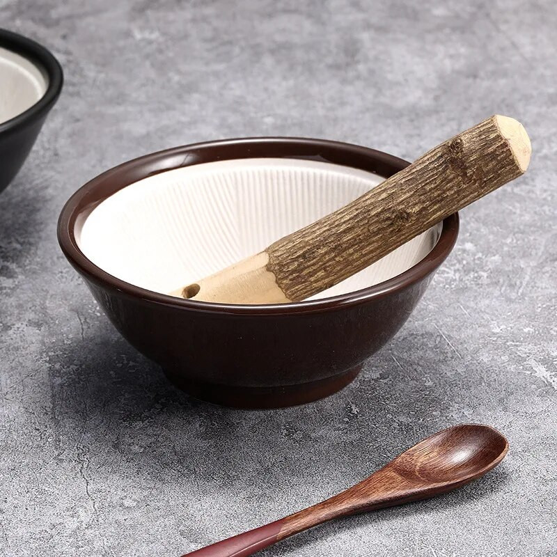 1 DB Japán stílusú kerámia darálótál Konyha Étterem Evőeszközök Ételtál otthoni Étterem Szálloda 12,2x12,2x5,2cm