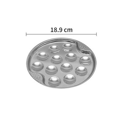 8 гнезда Голяма многофункционална чиния за стриди Неръждаема чиния Френска стрида Миди Ракообразни Тава с морски дарове Домашен ресторант Ястие