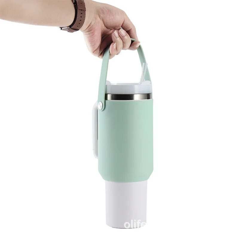 1db Hordozható szilikon alap csésze fedő csúszásmentes palacktartó hüvelyek 40 oz lombik vízfedél kültéri kemping túra alsó párna