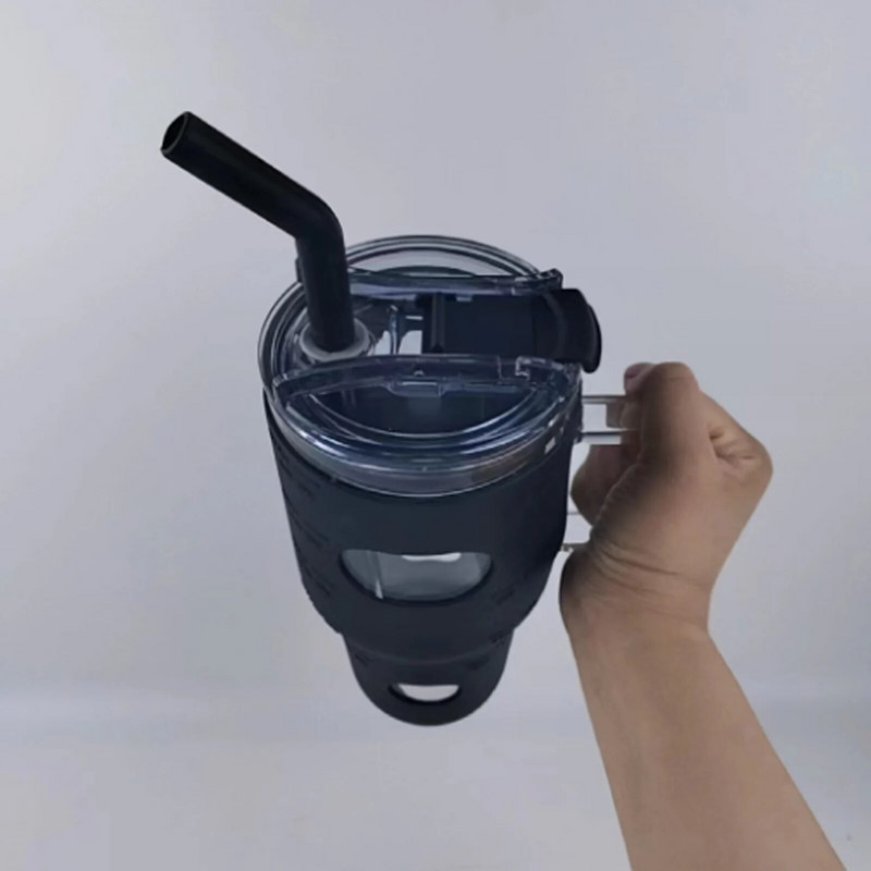 40 oz zárópalack fedele, fröccsenésmentes, sima műanyag fedők pohárcsészéhez, fröccsenésálló szalmalyukú palacktartozékokhoz