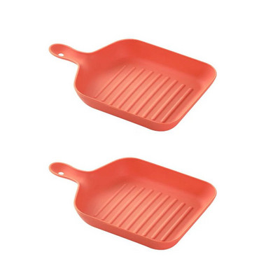 Многофункционална чиния с дръжка Плодови десертни закуски Чинии Хранителна пластмасова тава за съдове за храна Сервизи Кухненски аксесоари