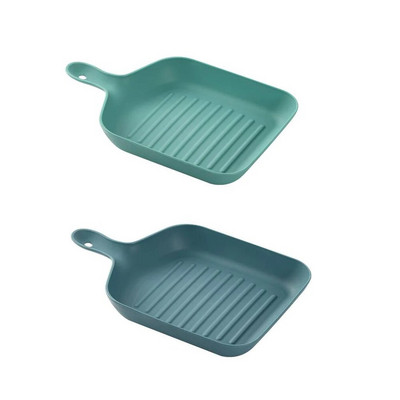 Многофункционална чиния с дръжка Плодови десертни закуски Чинии Хранителна пластмасова тава за съдове за храна Сервизи Кухненски аксесоари