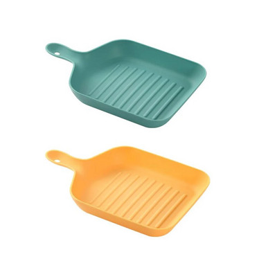 Многофункционална чиния с дръжка Плодови десертни закуски Чинии Хранителна пластмасова тава за съдове за храна Сервизи Кухненски аксесоари