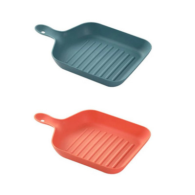 Многофункционална чиния с дръжка Плодови десертни закуски Чинии Хранителна пластмасова тава за съдове за храна Сервизи Кухненски аксесоари