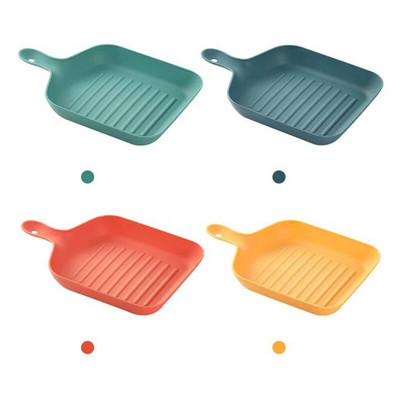 Многофункционална чиния с дръжка Плодови десертни закуски Чинии Хранителна пластмасова тава за съдове за храна Сервизи Кухненски аксесоари