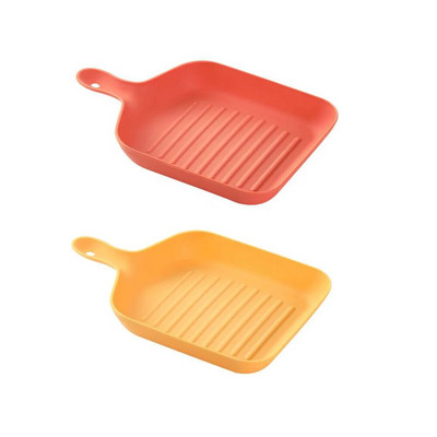 Многофункционална чиния с дръжка Плодови десертни закуски Чинии Хранителна пластмасова тава за съдове за храна Сервизи Кухненски аксесоари