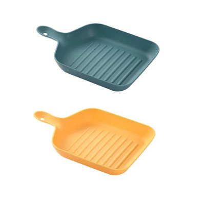 Многофункционална чиния с дръжка Плодови десертни закуски Чинии Хранителна пластмасова тава за съдове за храна Сервизи Кухненски аксесоари