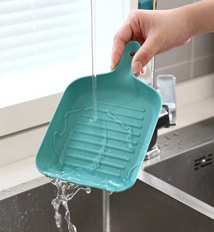 Többfunkciós tányér fogantyúval Gyümölcs Desszert Snack Tányérok Élelmiszer minőségű műanyag ételtálca Evőeszközök Konyhai kiegészítők