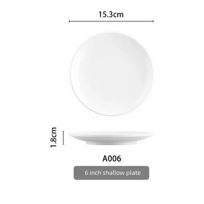 Бял диск Пластмасова имитация на порцеланов съд Меламинов диск Чиния за самообслужване Търговски ястия Бюфетна чиния Меламинова посуда