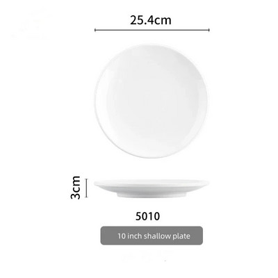 Бял диск Пластмасова имитация на порцеланов съд Меламинов диск Чиния за самообслужване Търговски ястия Бюфетна чиния Меламинова посуда