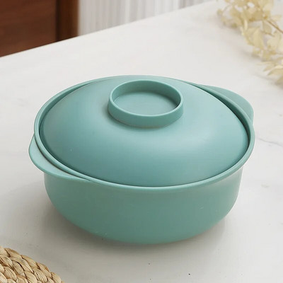 Рамен купа от пшенична слама с капак Посуда от пластмасови влакна Домашен гювеч Купички за бързи юфки Голяма купа за супа Кухненски консумативи